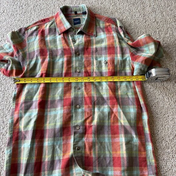 Haupt of Germany Men’s Plaid Shirt | Size M | Short Sleeve | 100% Cotton - Picture 8 of 9